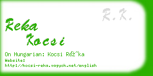 reka kocsi business card